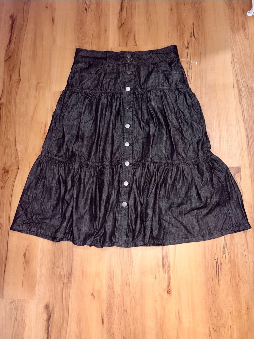 Time and Tru tiered midi skirt